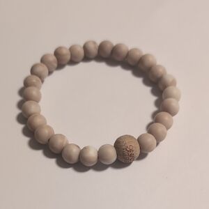 Bella Tunno Tan and Brown Beaded Bracelet Rustic‎ Minimalist Jewelry
